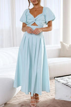 Sweetheart Neck Puff Sleeve Dress - TNT Dress Co.