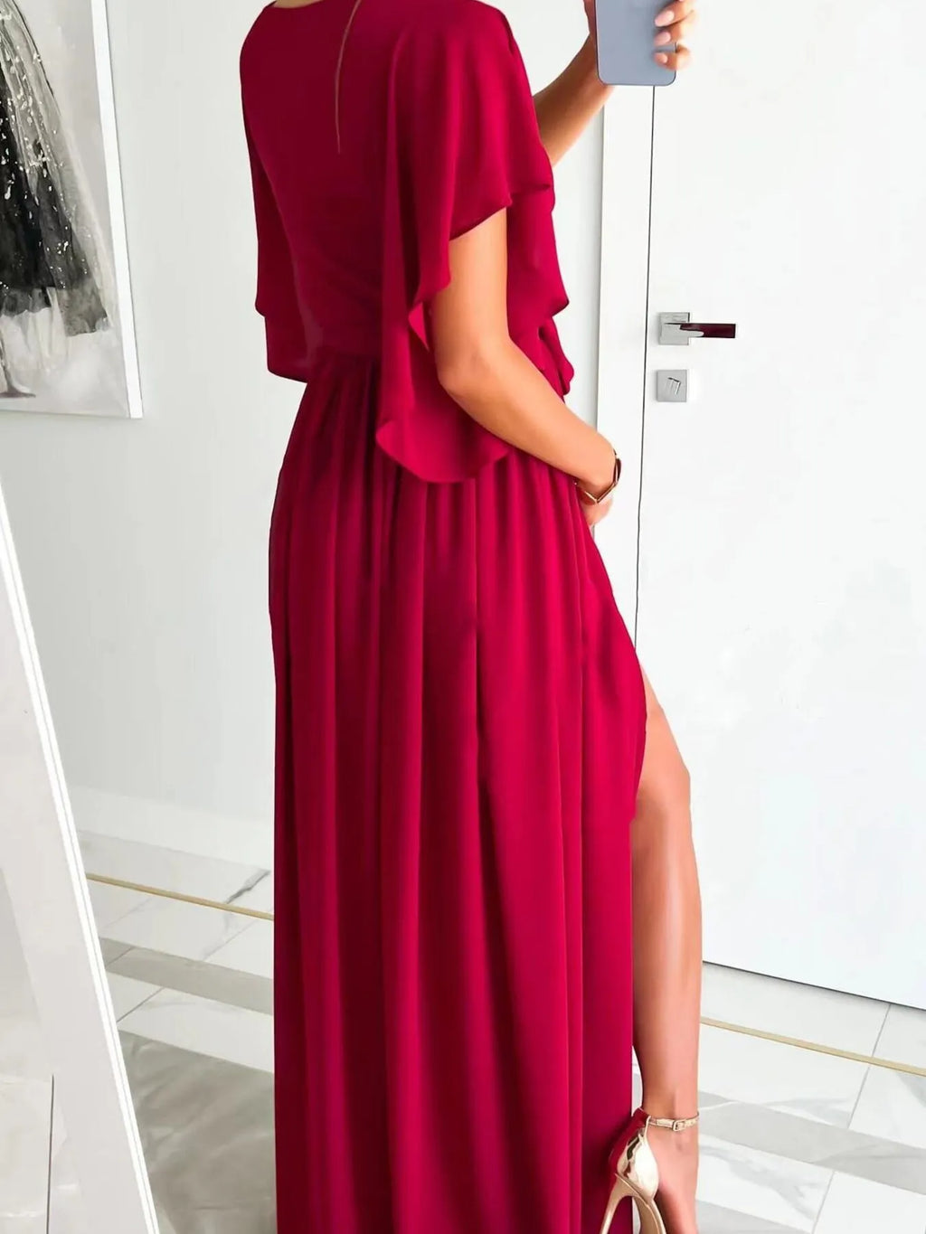 Flutter Sleeve Surplice Tie Waist Dress - TNT Dress Co.