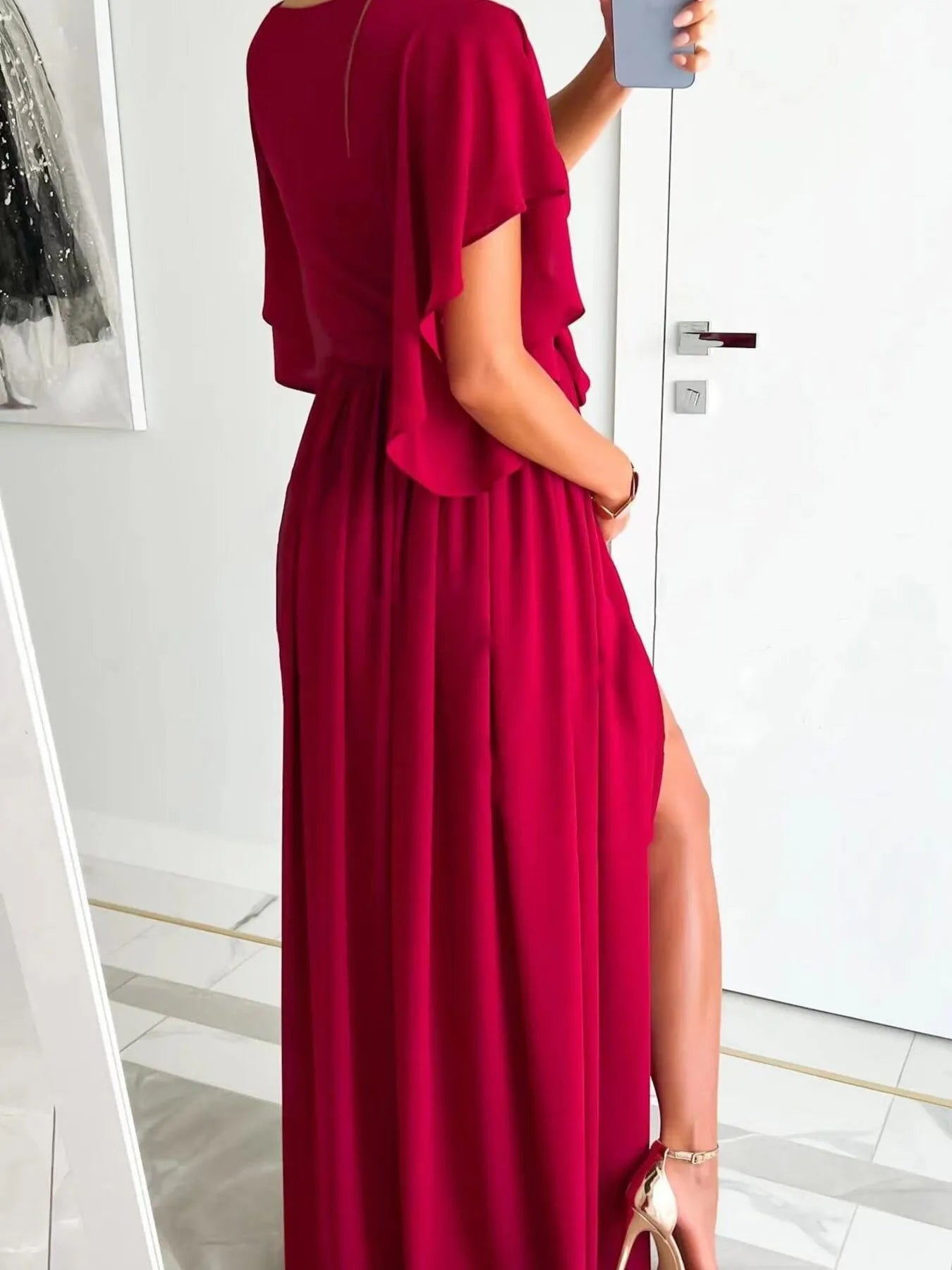 Flutter Sleeve Surplice Tie Waist Dress - TNT Dress Co.