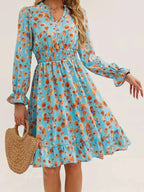 Long Sleeve Ruffle Dress - The Nicole - Tayan Dress Co.