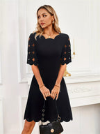 Cutout Half Sleeve Dress - The Nicole - Tayan Dress Co.