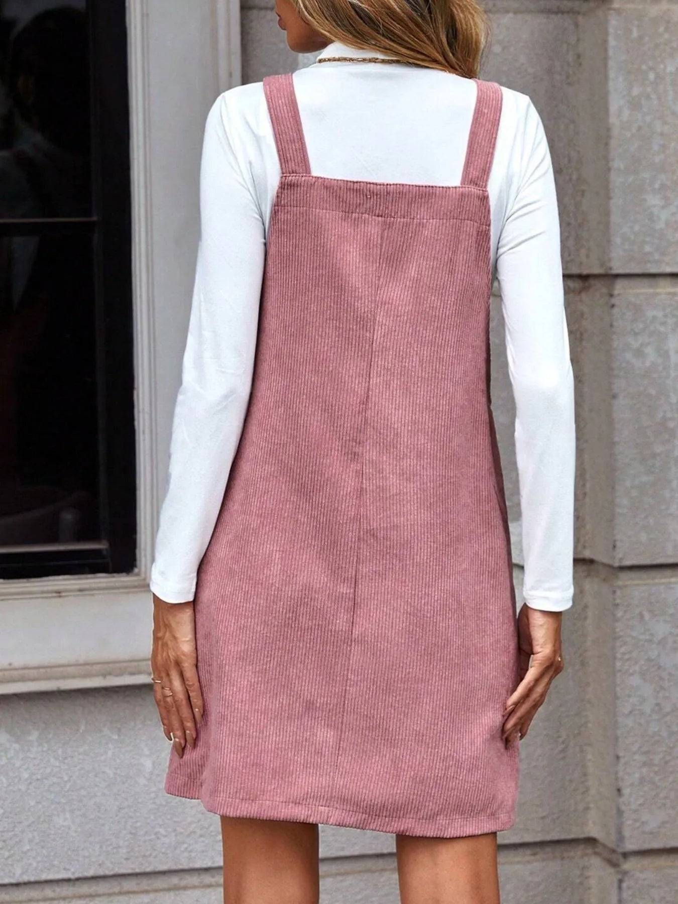 Corduroy Overall Mini Dress - The Nicole - Tayan Dress Co.