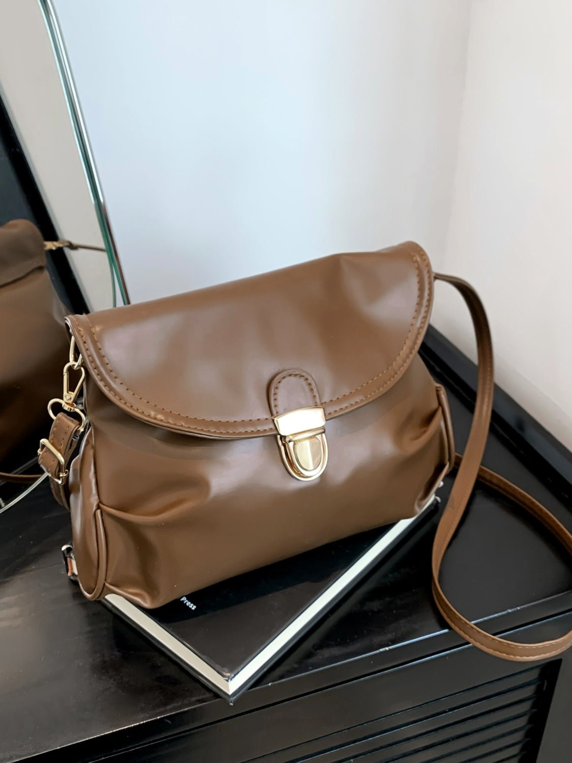 PU Leather Adjustable Strap Crossbody Bag - TNT Dress Co.