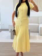 Knit Short Sleeve Dress - The Nicole - Tayan Dress Co.