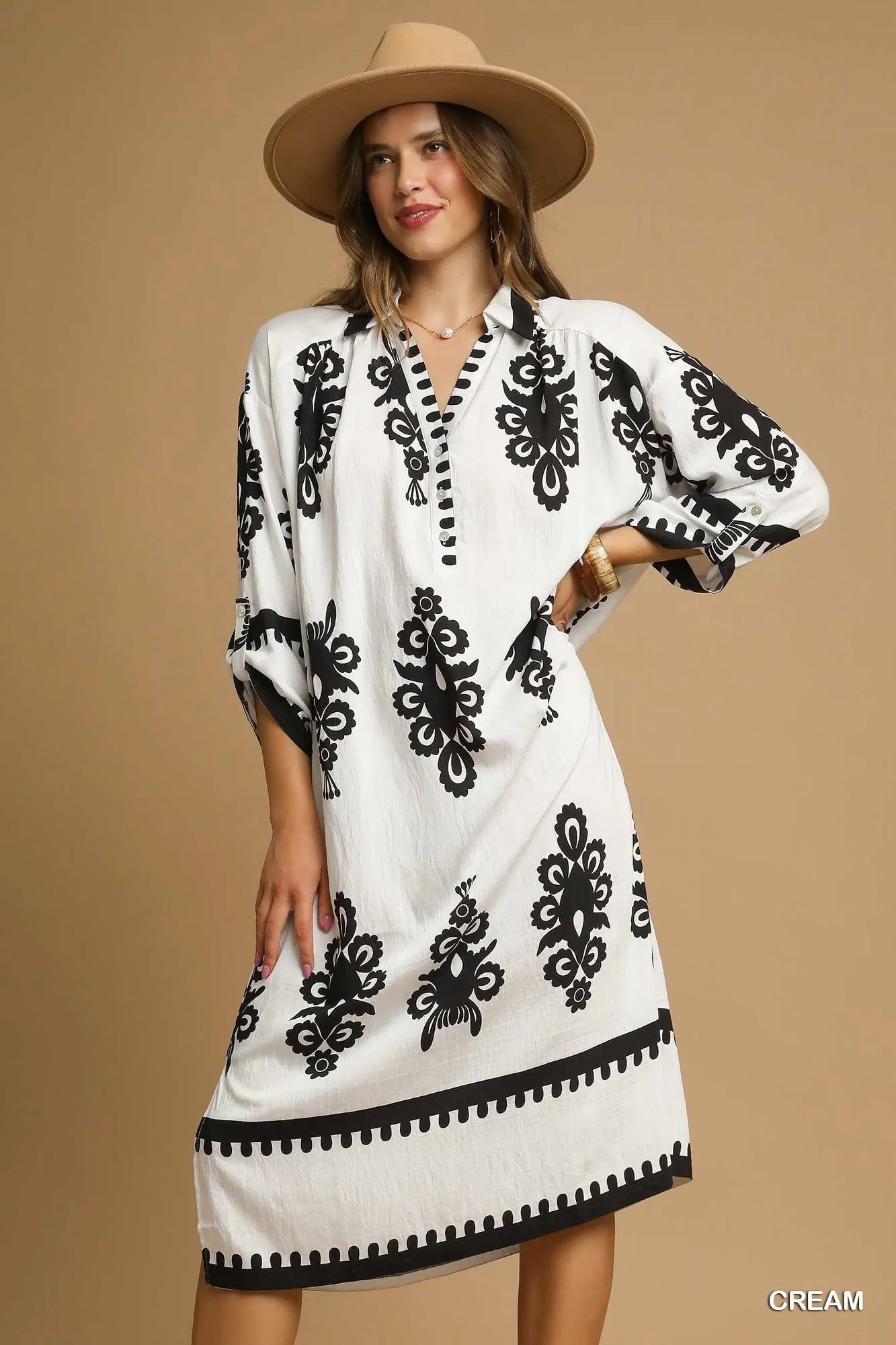 Abstract Print Dress - The Nicole - Tayan Dress Co.