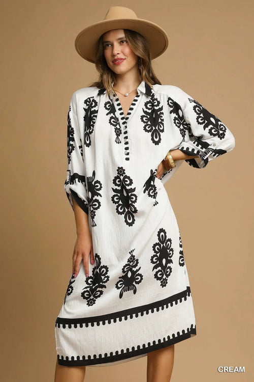 Abstract Print Dress - The Nicole - Tayan Dress Co.