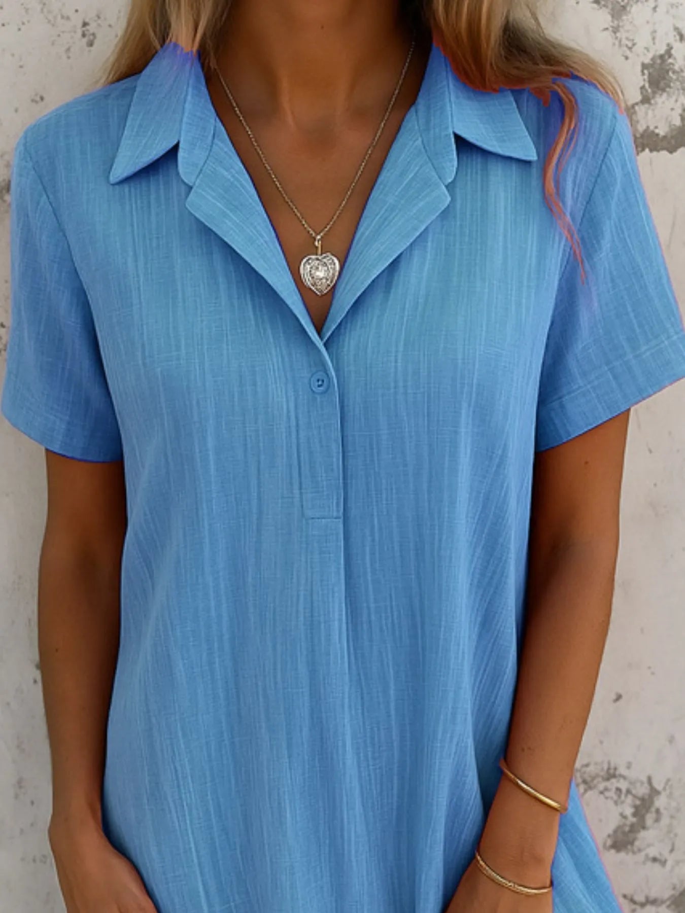 Short Sleeve Shirt Dress with Collar - The Nicole - Tayan Dress Co.