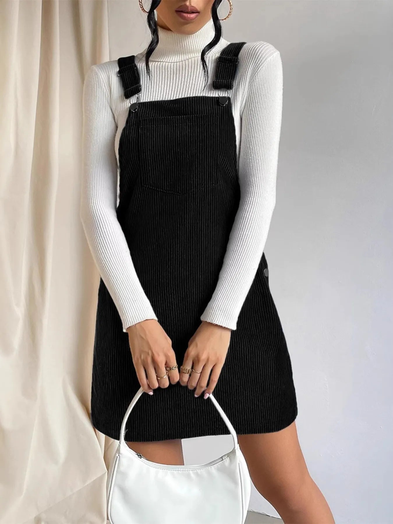 Square Neck Overall Dress - The Nicole - Tayan Dress Co.
