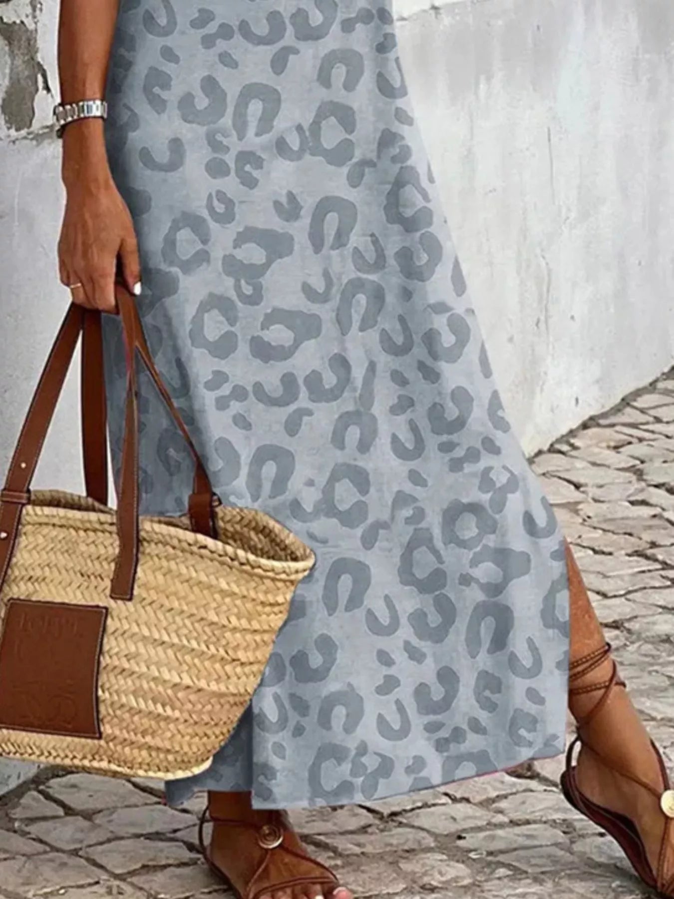 Leopard Sleeveless Maxi Dress - The Nicole - Tayan Dress Co.
