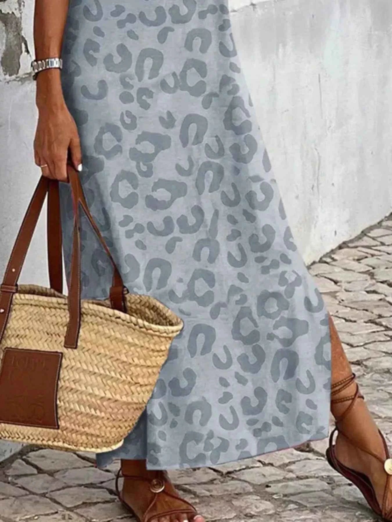 Leopard Print Sleeveless Dress