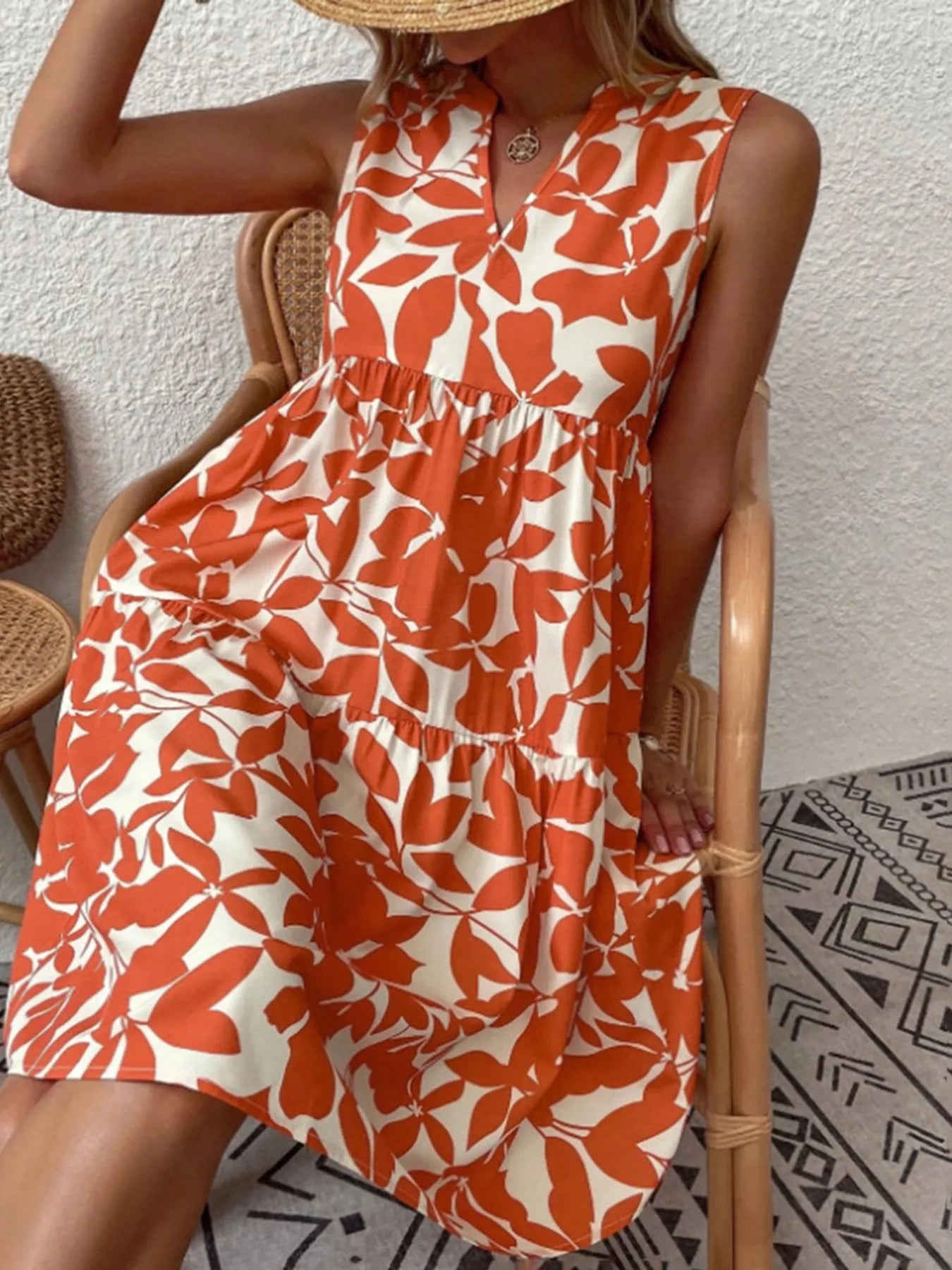 V - Neck Sleeveless Dress - The Nicole - Tayan Dress Co.