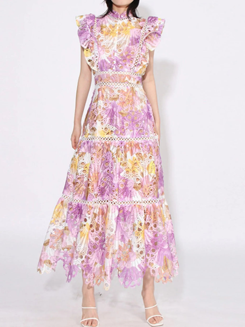 Ruffled Midi Dress - The Nicole - Tayan Dress Co.