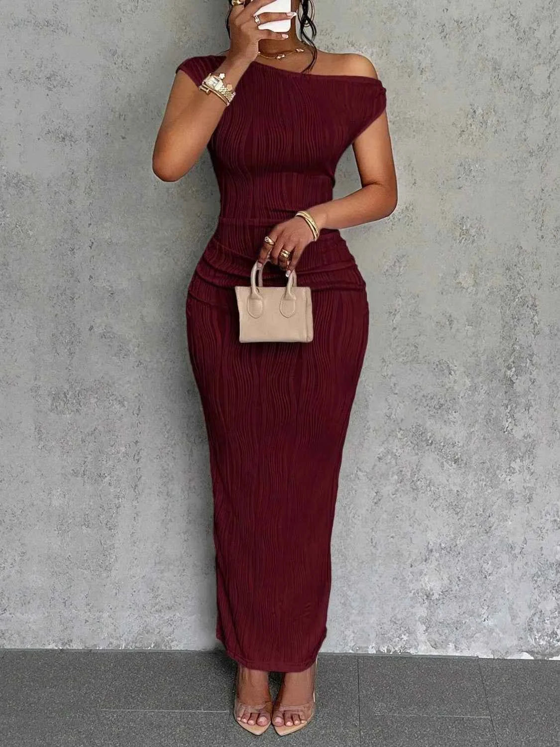 Textured Shoulder Dress