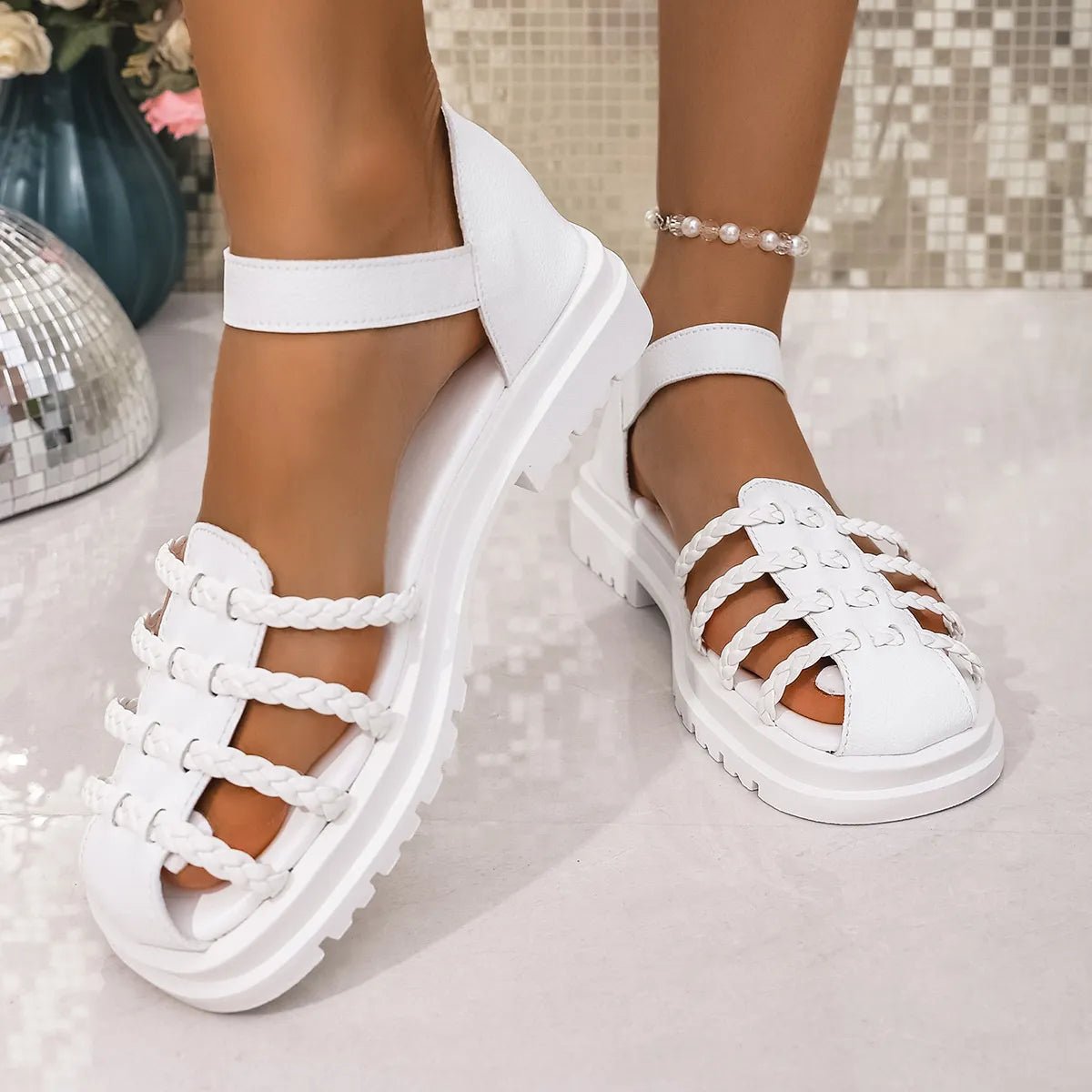 Ankle Strap Sandals - The Nicole - Tayan Dress Co.