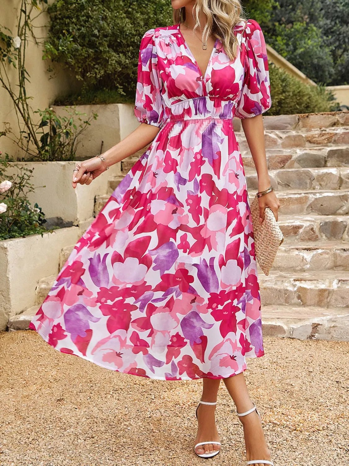 Printed Midi Dress - The Nicole - Tayan Dress Co.