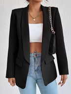 Shawl Collar Long Sleeve Blazer - TNT Dress Co.