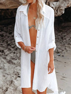 Button Up Roll - Tab Sleeve Cover - Up - TNT Dress Co.
