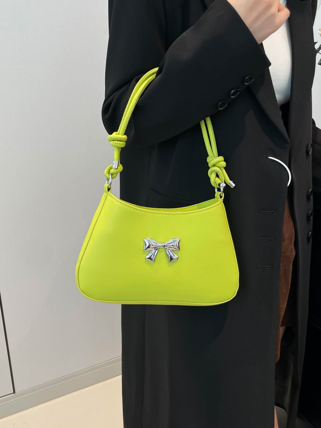 Bow - Detail PU Leather Knotted Strap Handbag - TNT Dress Co.