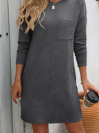 Striped Long Sleeve Mini Dress - TNT Dress Co.