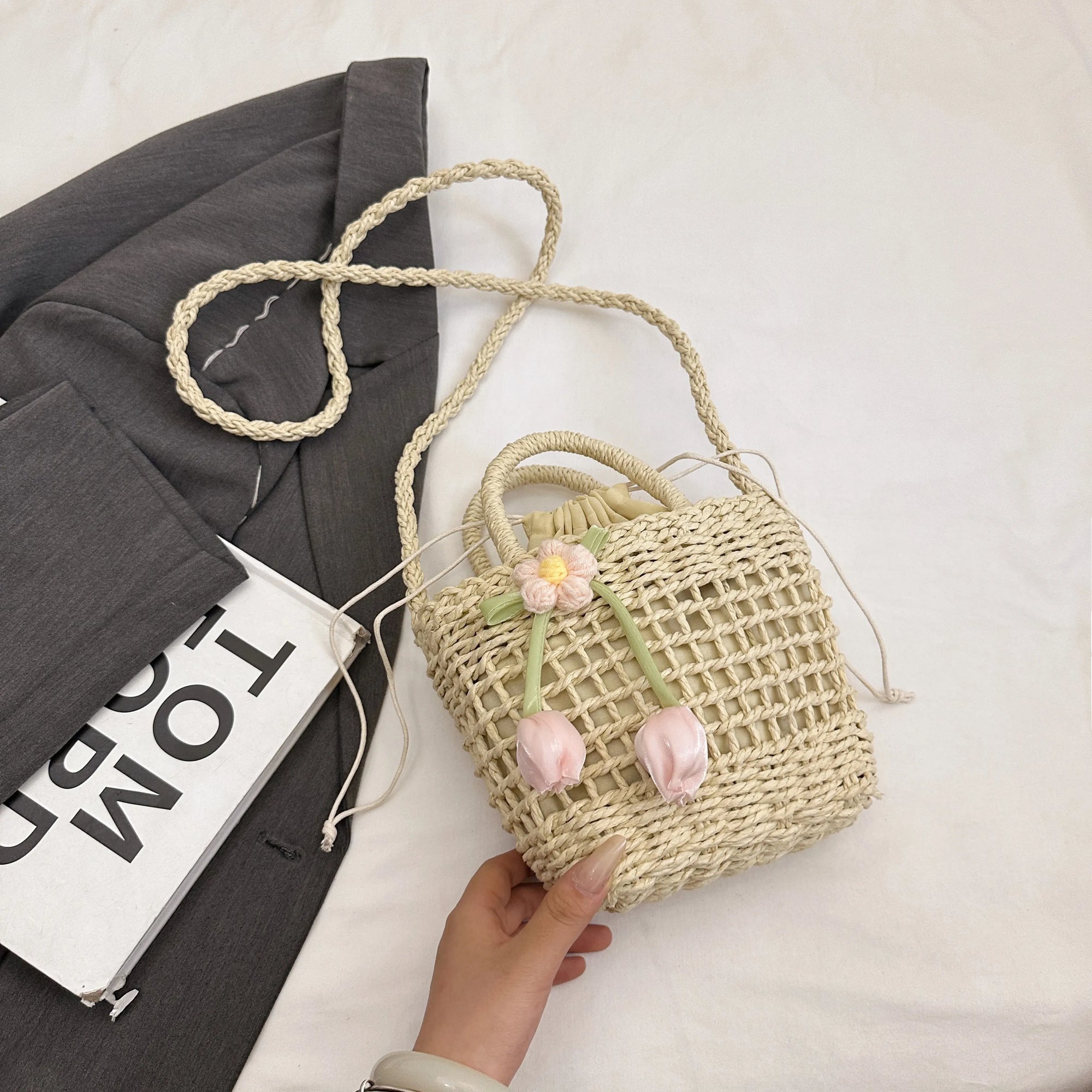 Woven Straw Crossbody Bag - The Nicole - Tayan Dress Co.
