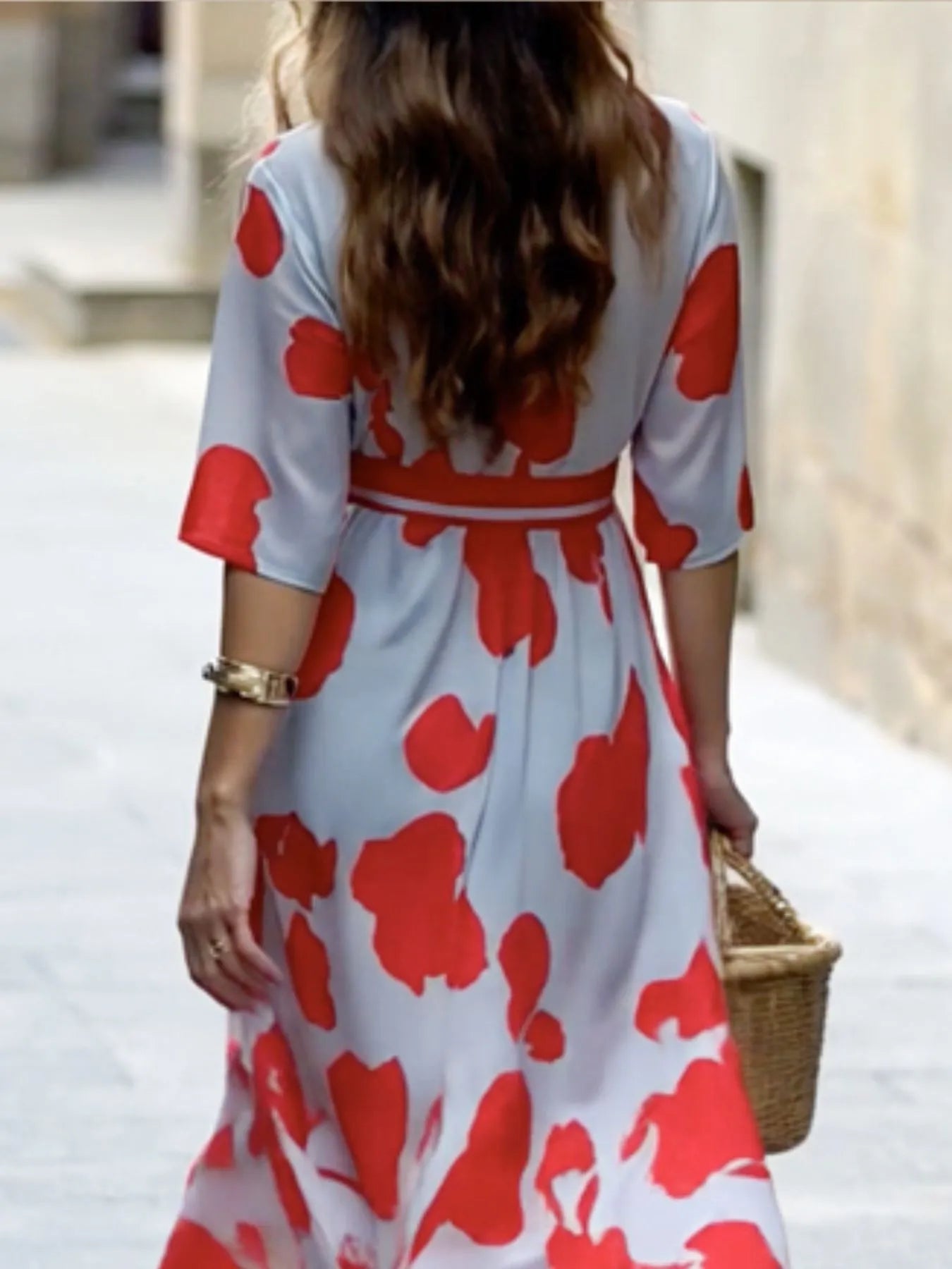 Floral Print Half Sleeve Maxi Dress - The Nicole - Tayan Dress Co.