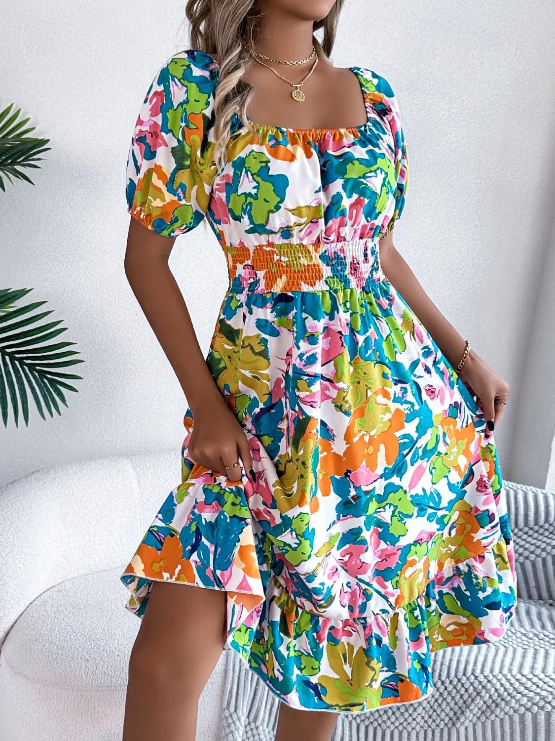 Short Sleeve Midi Dress - The Nicole - Tayan Dress Co.