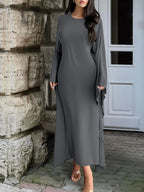 Maxi Dress with Sleeves - The Nicole - Tayan Dress Co.