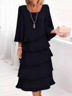 Ruffled Layered Sleeve Dress