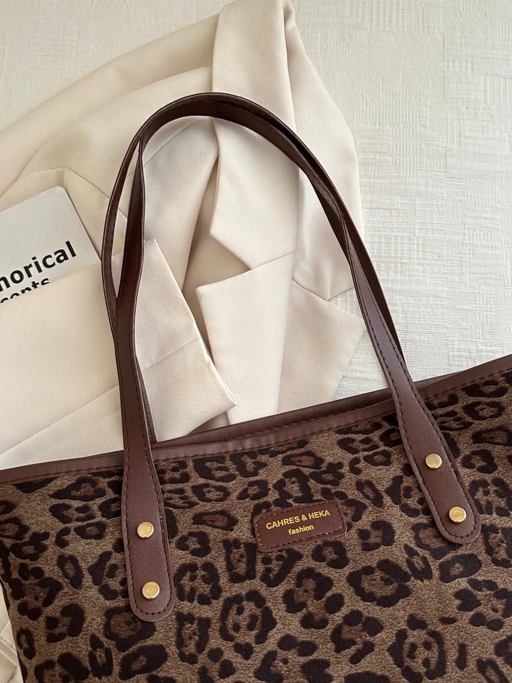 Leopard Tote Bag - The Nicole - Tayan Dress Co.