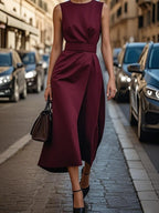 Sleeveless Midi Dress - The Nicole - Tayan Dress Co.