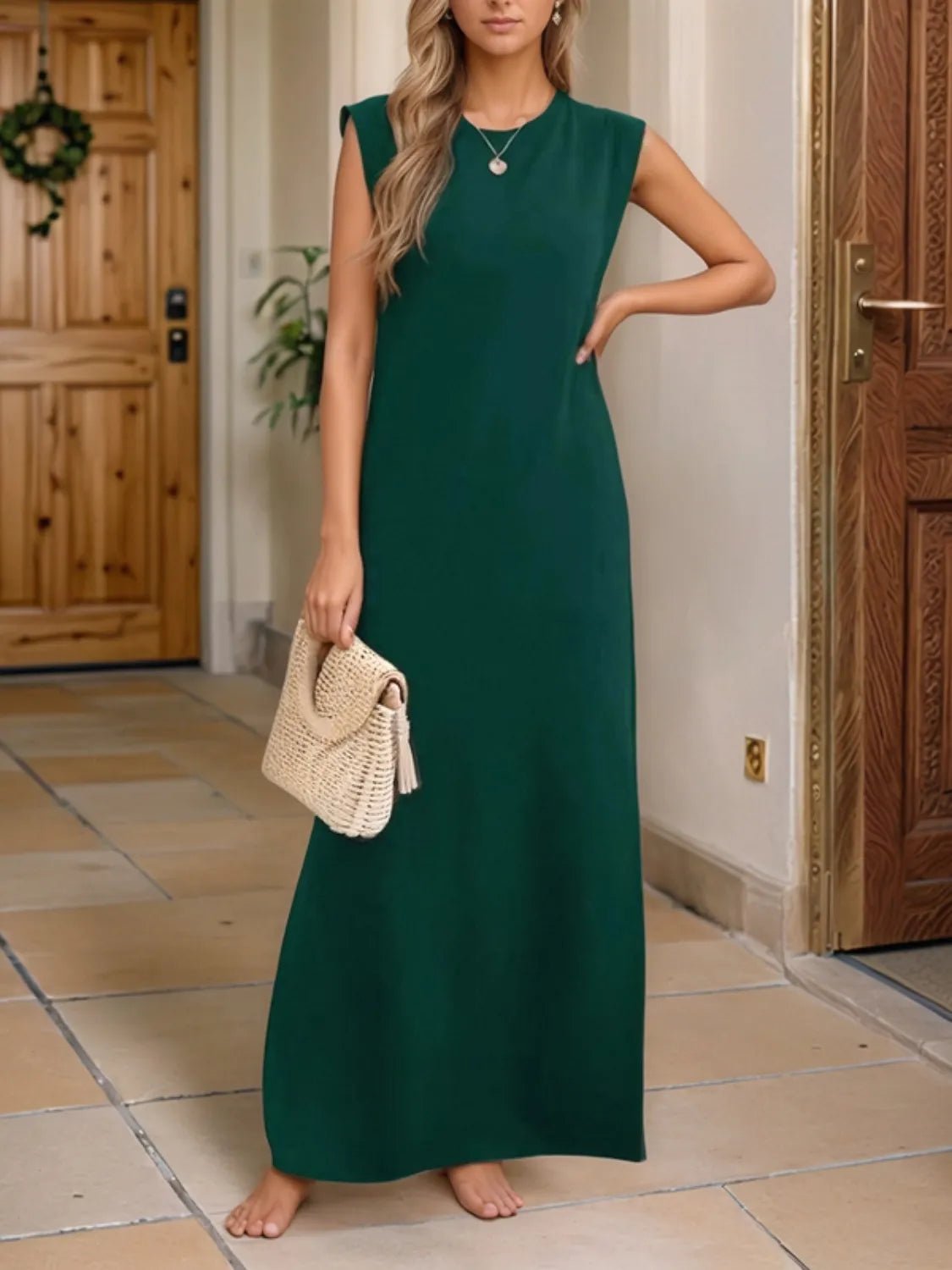 Sleeveless Maxi Tank Dress - The Nicole - Tayan Dress Co.