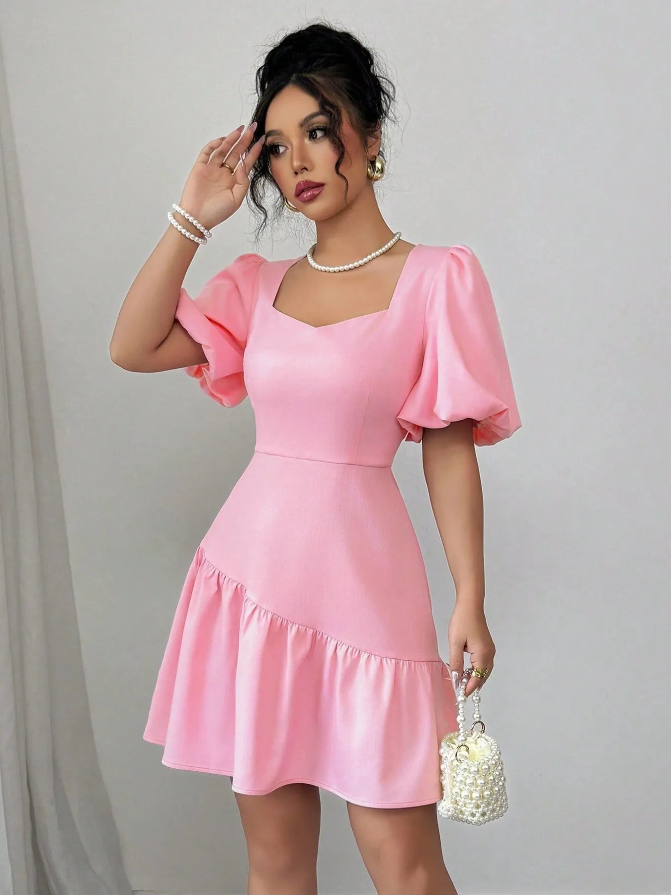 Ruffled Sleeve Mini Dress - The Nicole - Tayan Dress Co.