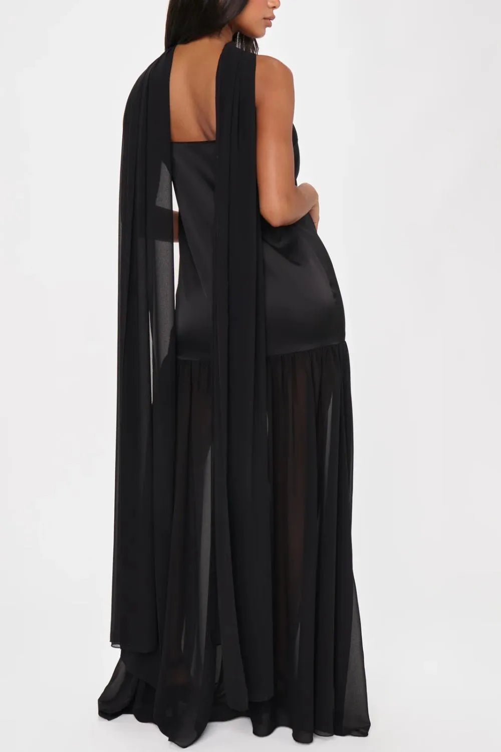 Adjustable Strap Maxi Cami Dress with Scarf - TNT Dress Co.