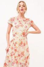 The Fish - Net Floral Printed Midi Dress - TNT Dress Co.