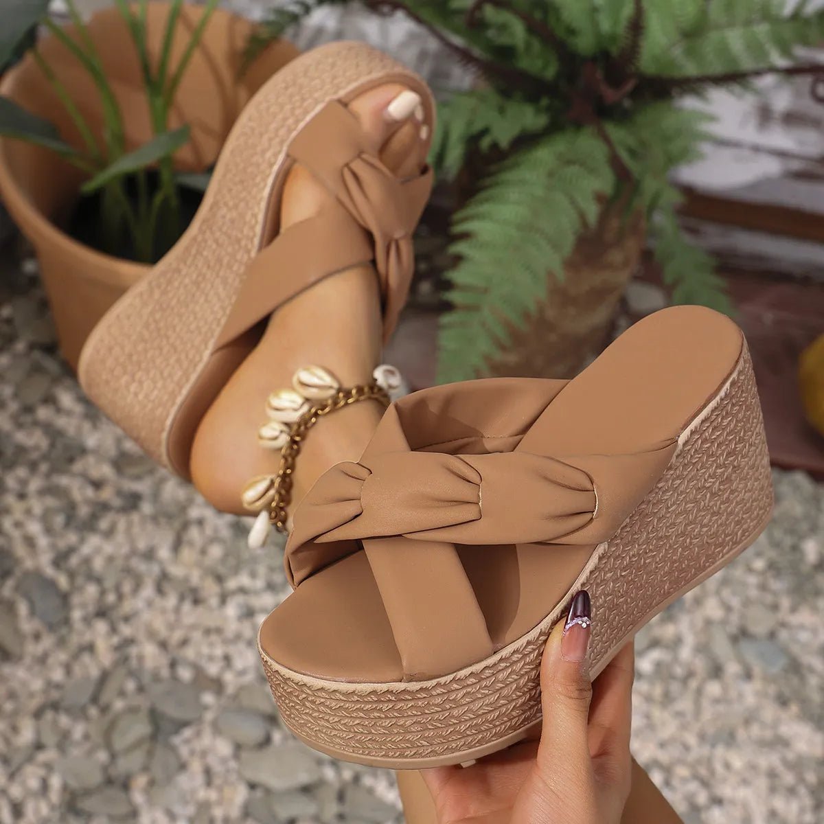 Platform Wedge Sandals - The Nicole - Tayan Dress Co.