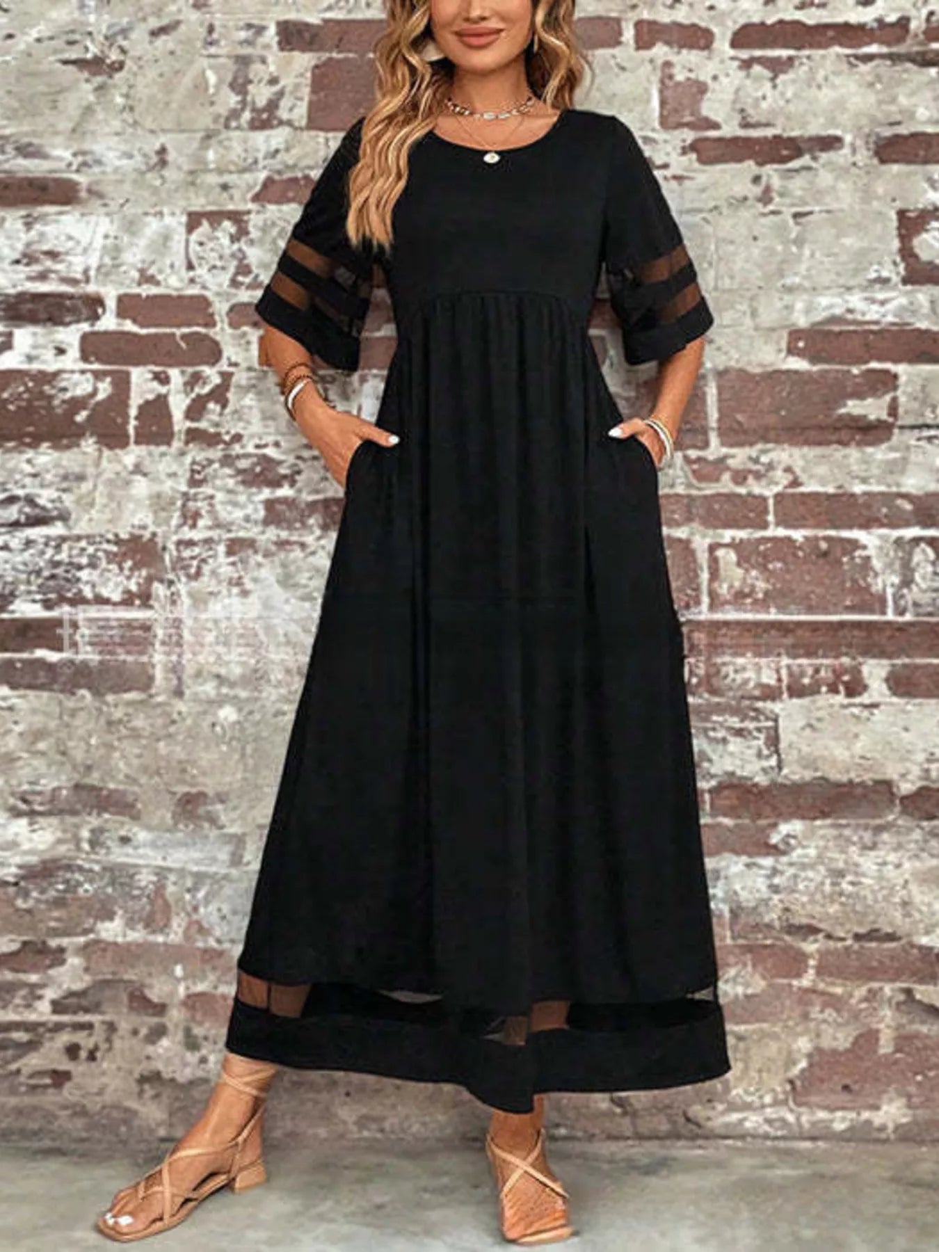 Half Sleeve Dress - The Nicole - Tayan Dress Co.