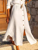 Button Down Shirt Dress with Belt - The Nicole - Tayan Dress Co.