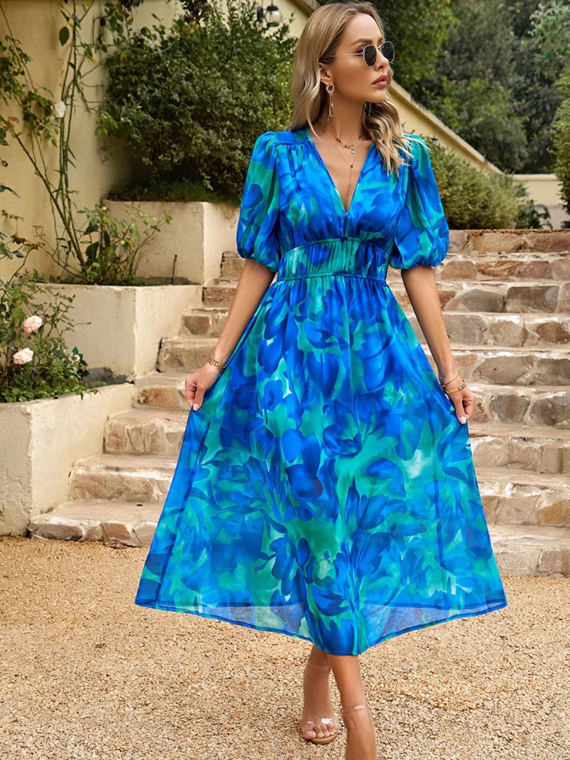 Printed Midi Dress - The Nicole - Tayan Dress Co.