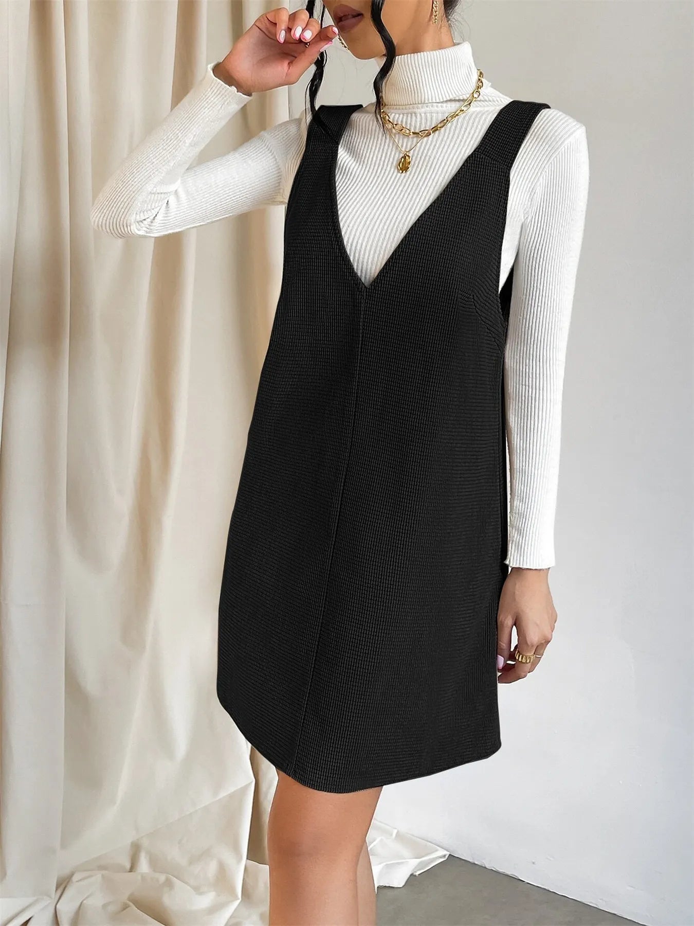 V - Neck Sleeveless Knit Dress - The Nicole - Tayan Dress Co.