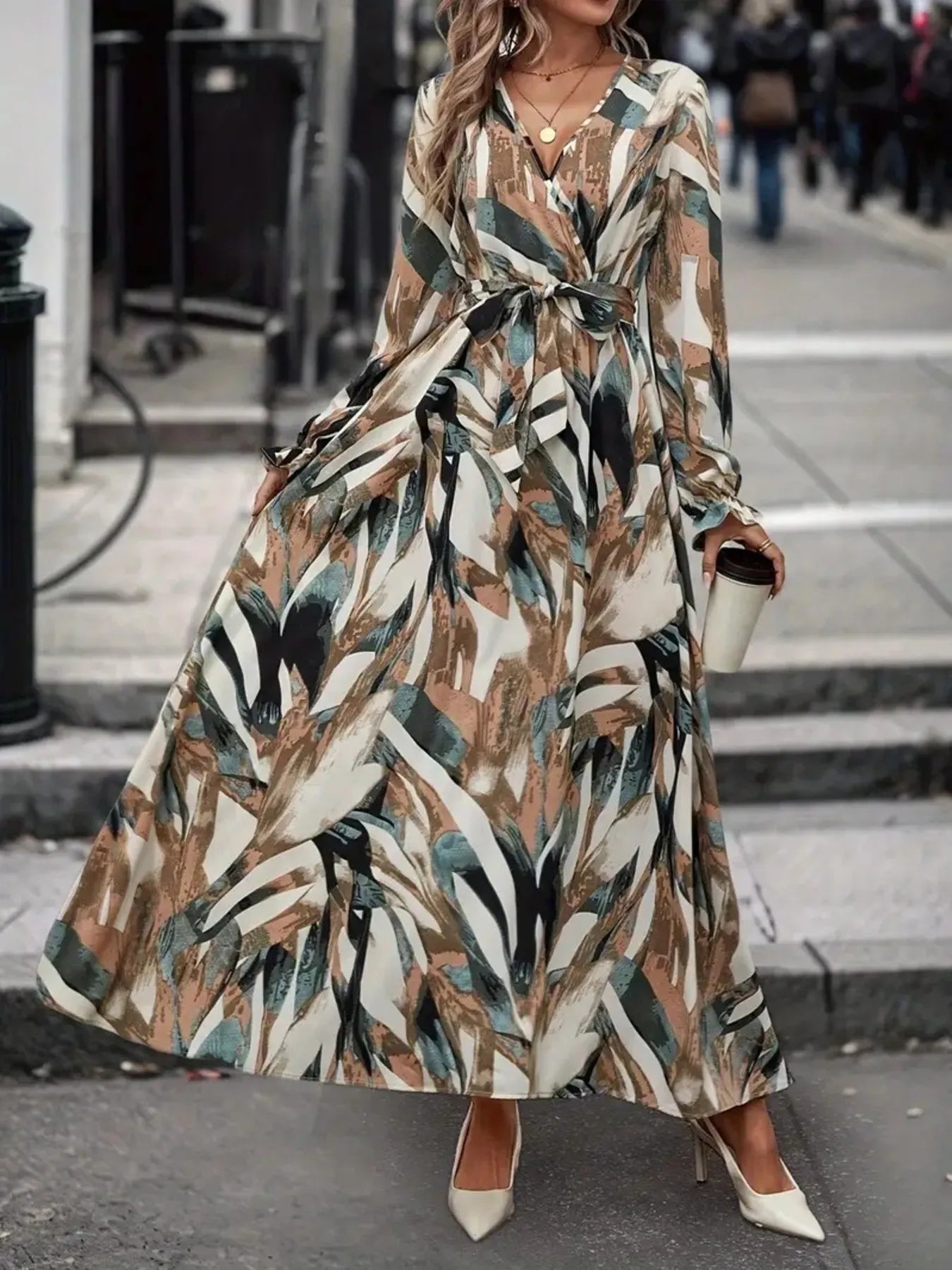Long Sleeve Maxi Dress - The Nicole - Tayan Dress Co.