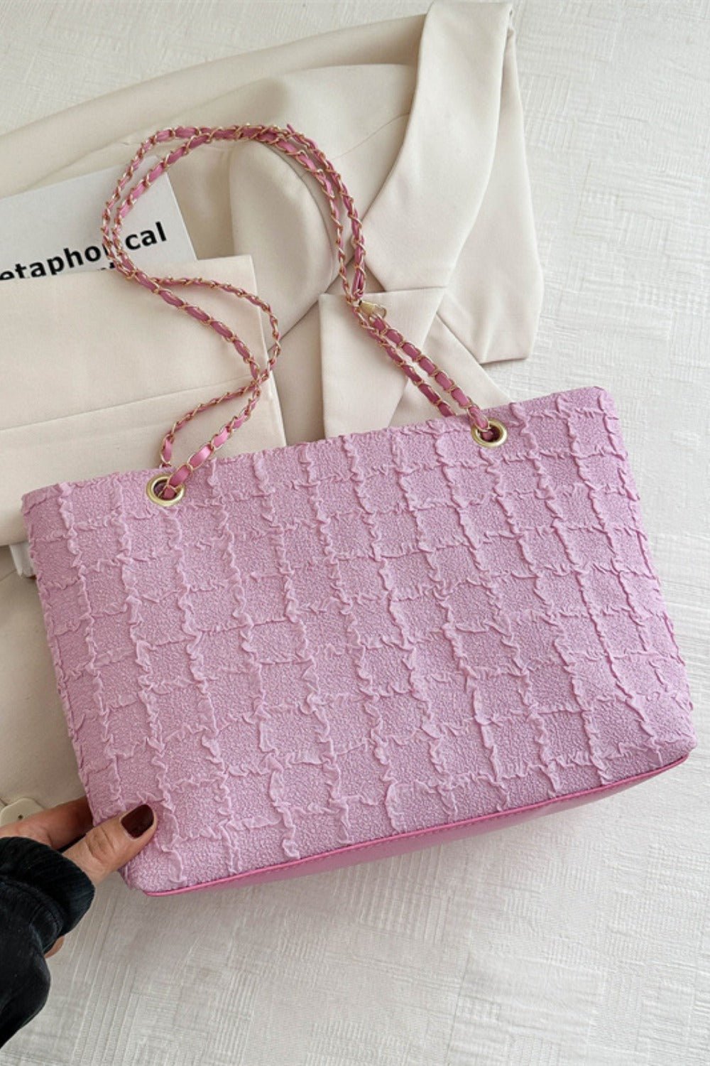 Polyester Texture Chain Tote bag - TNT Dress Co.