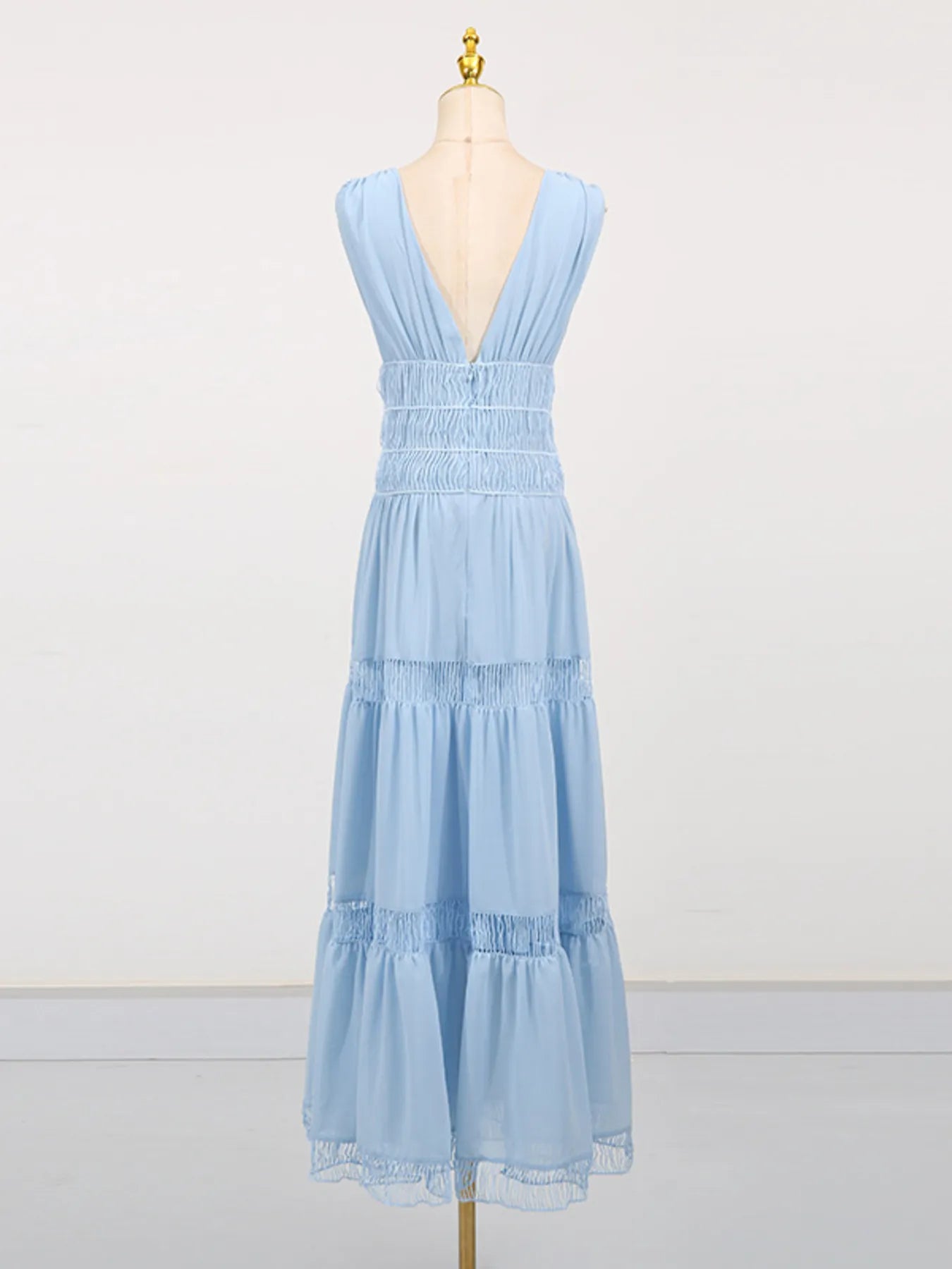 V - Neck Sleeveless Maxi Dress - The Nicole - Tayan Dress Co.