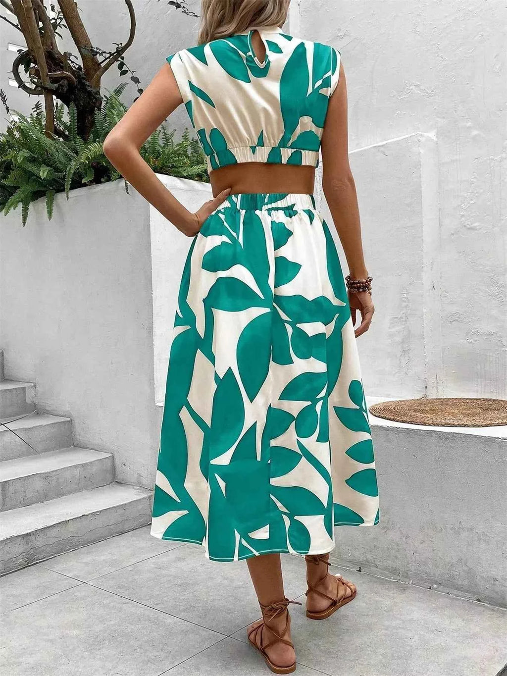 Printed Sleeveless Dress