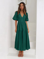 Half Sleeve Midi Dress - The Nicole - Tayan Dress Co.