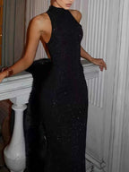 Sequin Sleeveless Maxi Dress