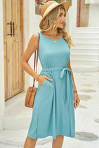 Round Neck Sleeveless Dress