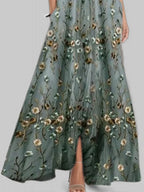 Floral Print Half Sleeve Maxi Dress - The Nicole - Tayan Dress Co.