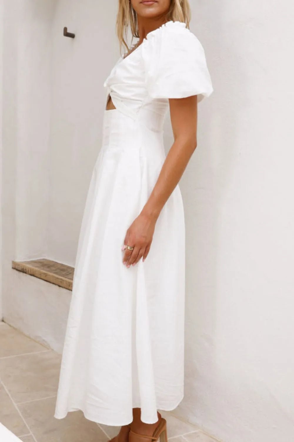 Sweetheart Neck Puff Sleeve Dress - TNT Dress Co.