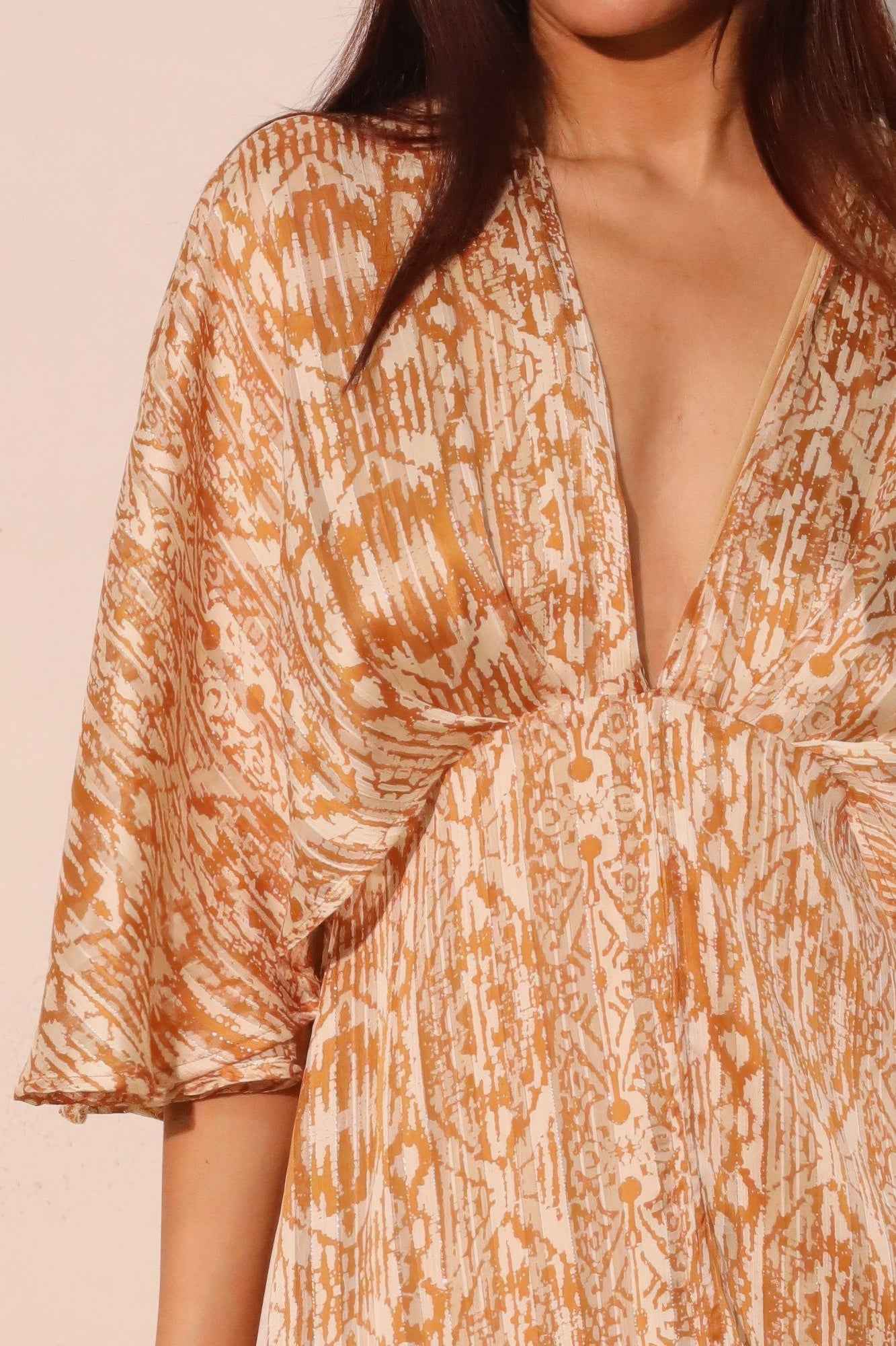Chiffon Cape Maxi Dress