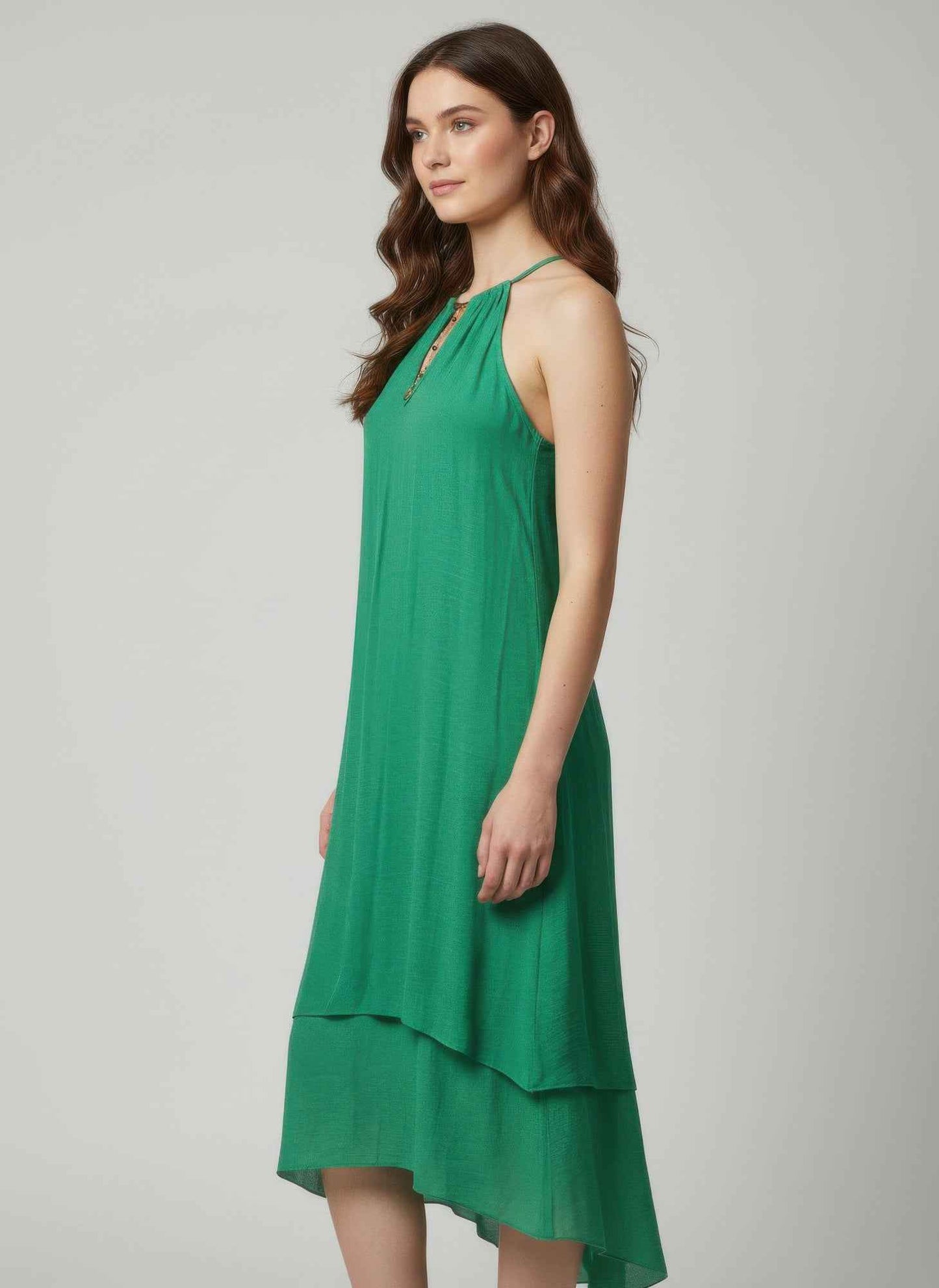 Solid Sleeveless Dress